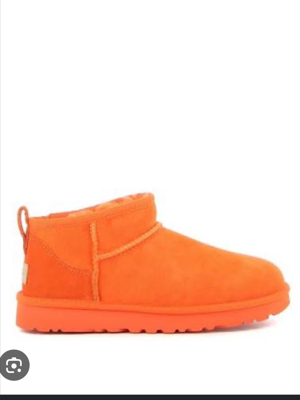 Ugg Classic Mini Ultra Boots Orange GUC size 8 Suede Shearling